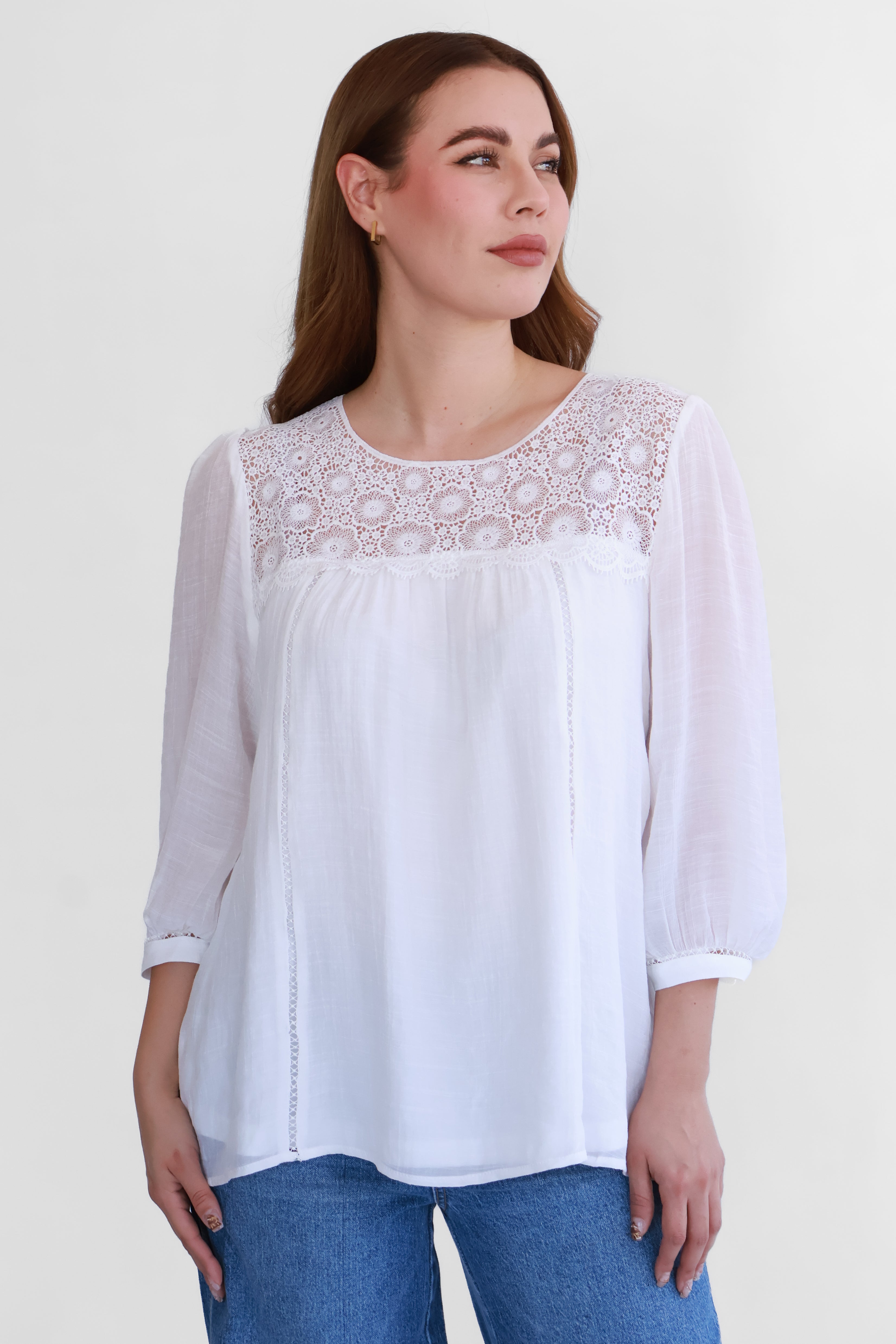 Blusa con Encaje Frontal | $290 pz