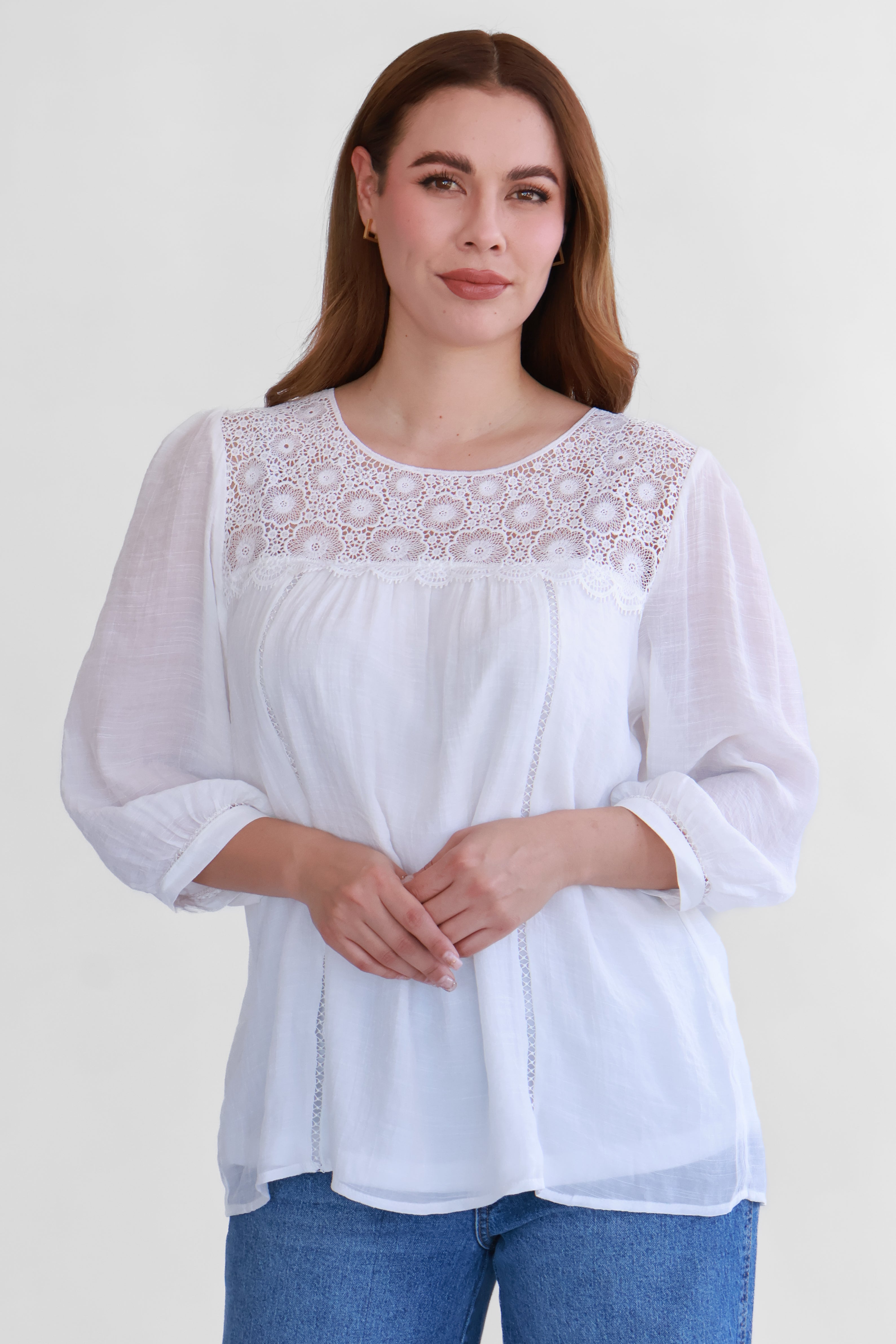 Blusa con Encaje Frontal | $290 pz