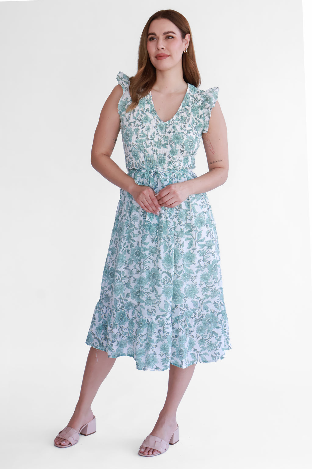 Vestido Midi Fruncido | $270 pz