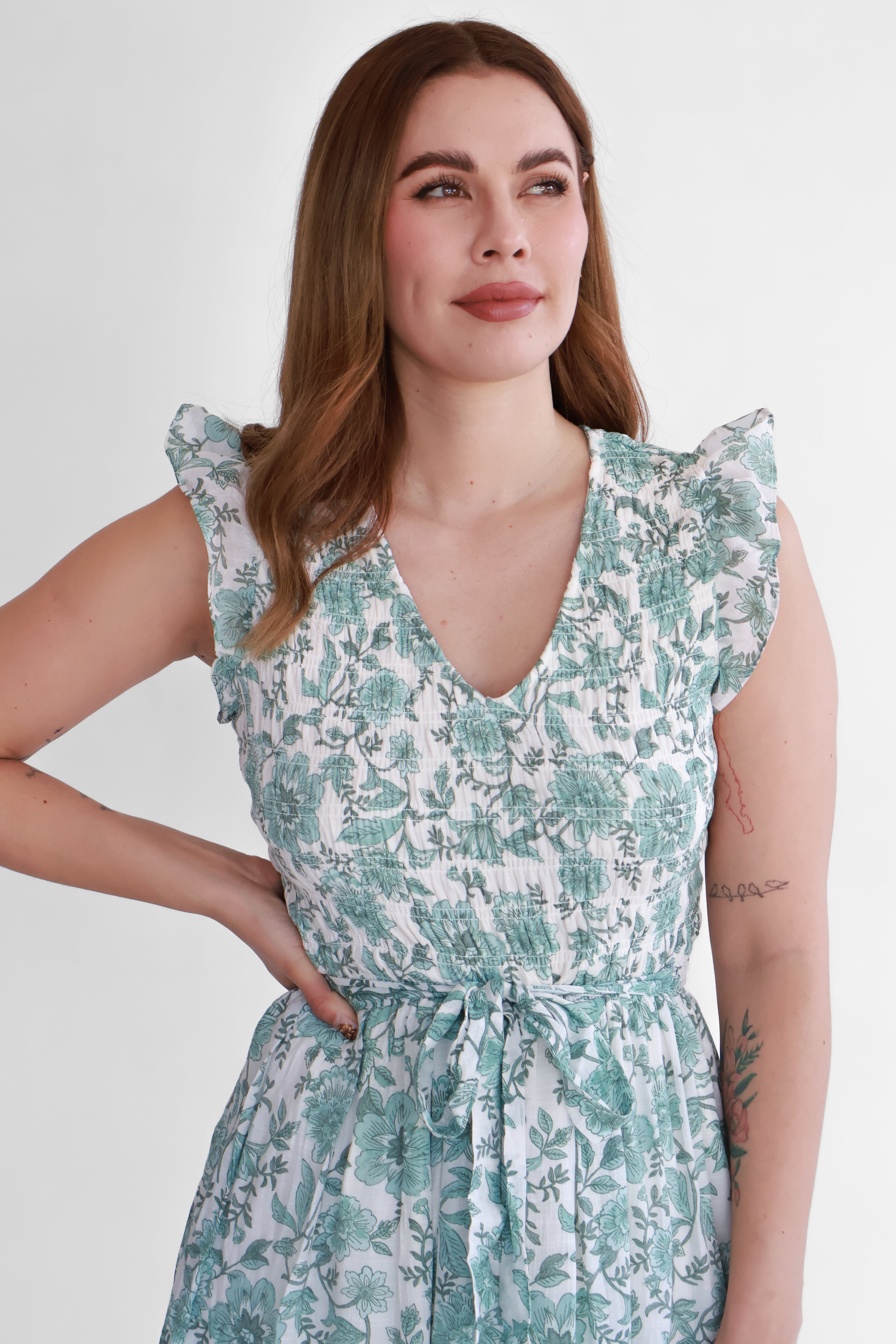 Vestido Midi Fruncido | $270 pz