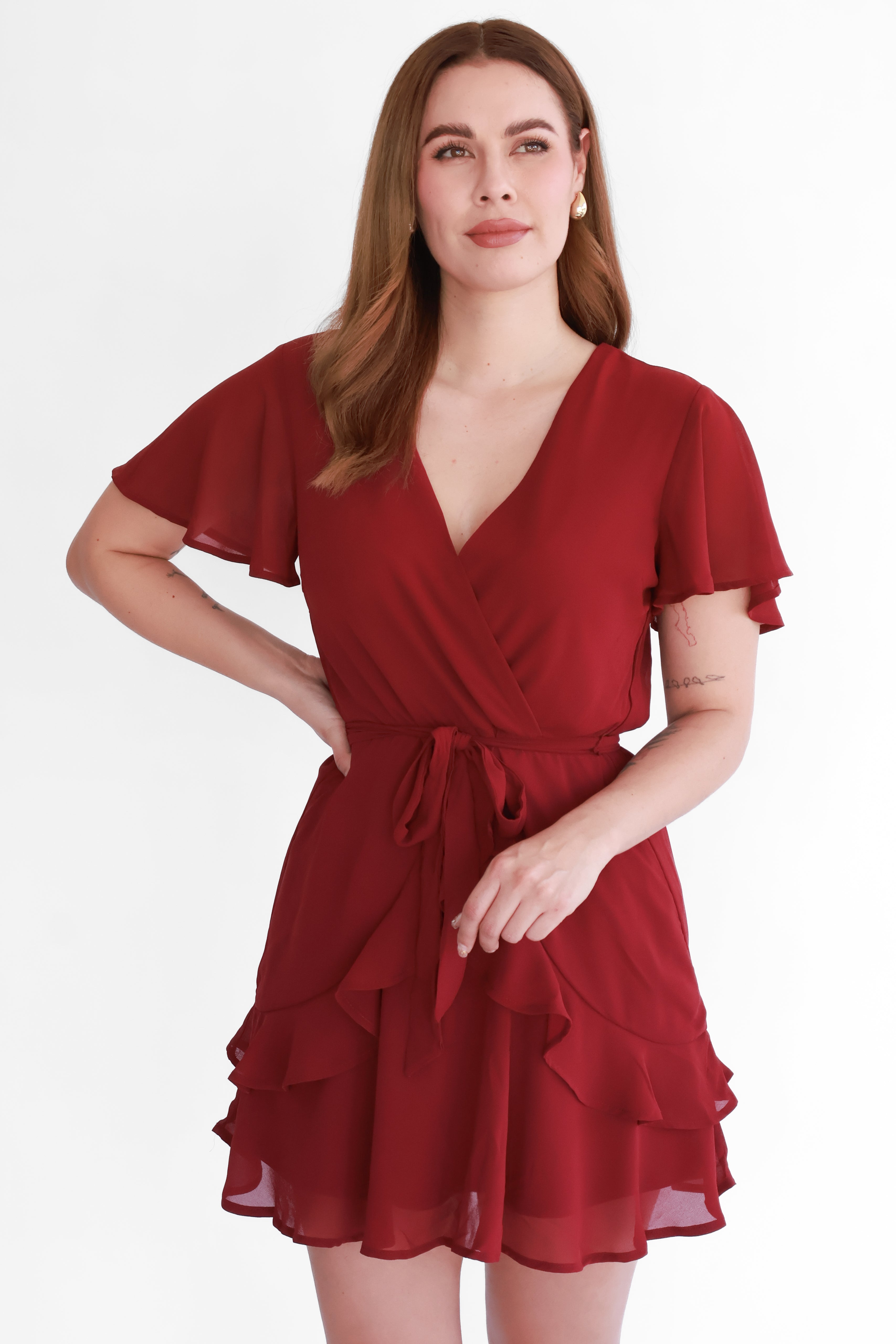 Vestido Corto con Olanes | $250 pz