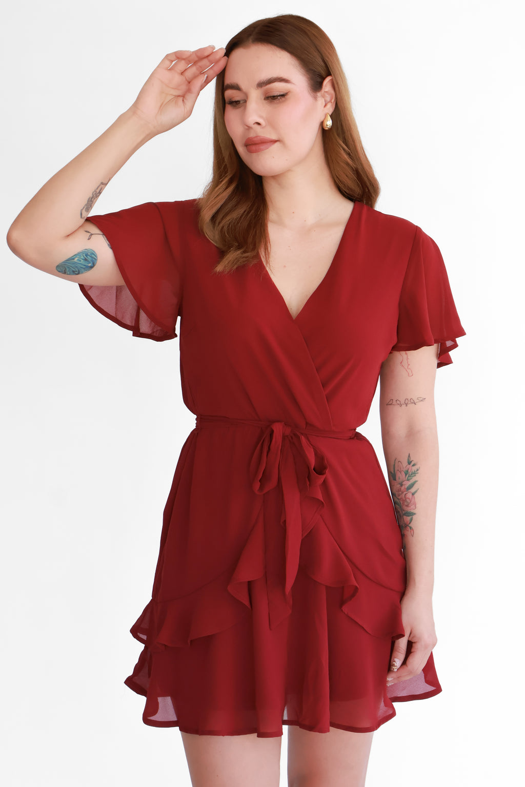 Vestido Corto con Olanes | $250 pz