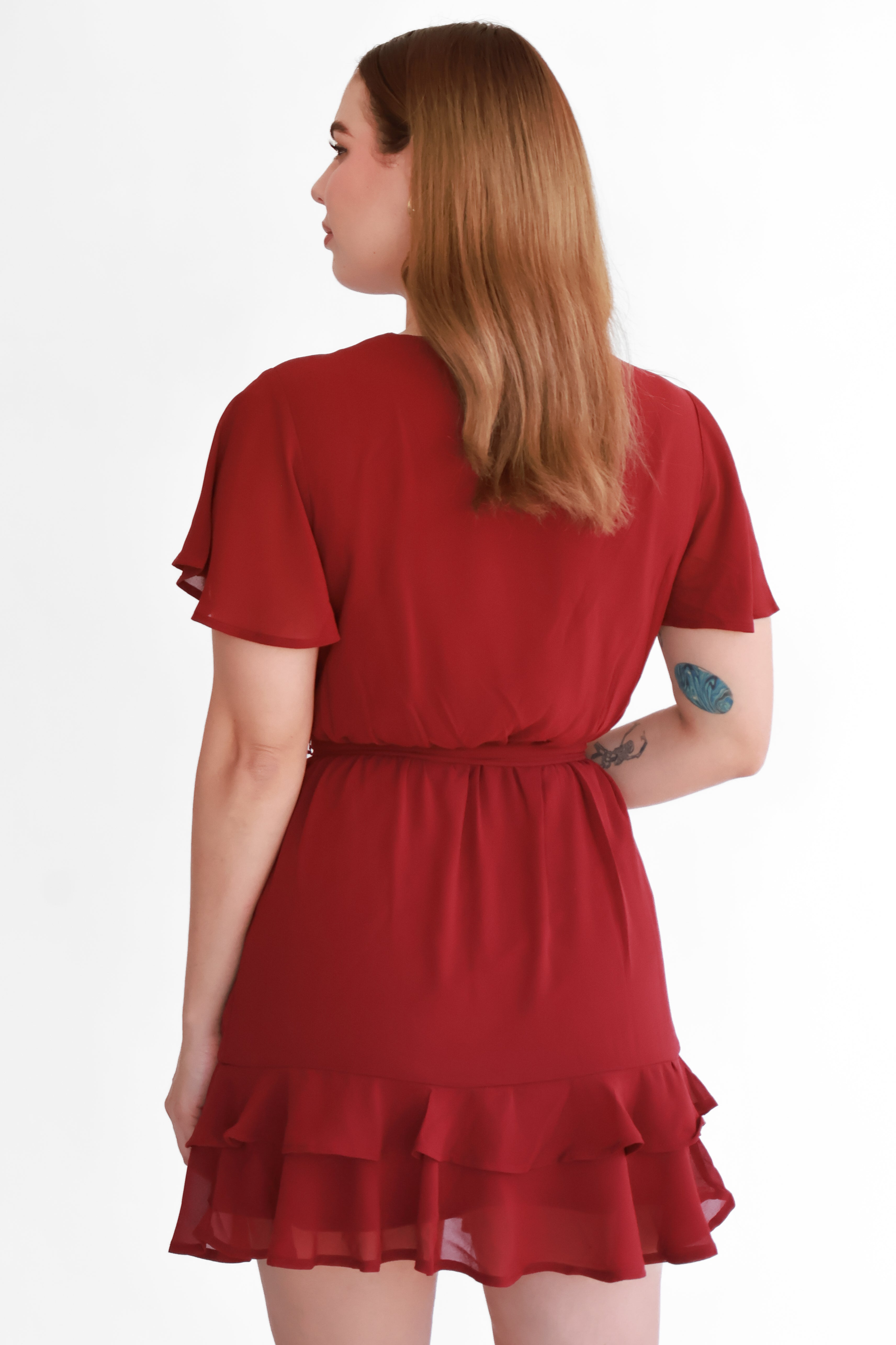 Vestido Corto con Olanes | $250 pz