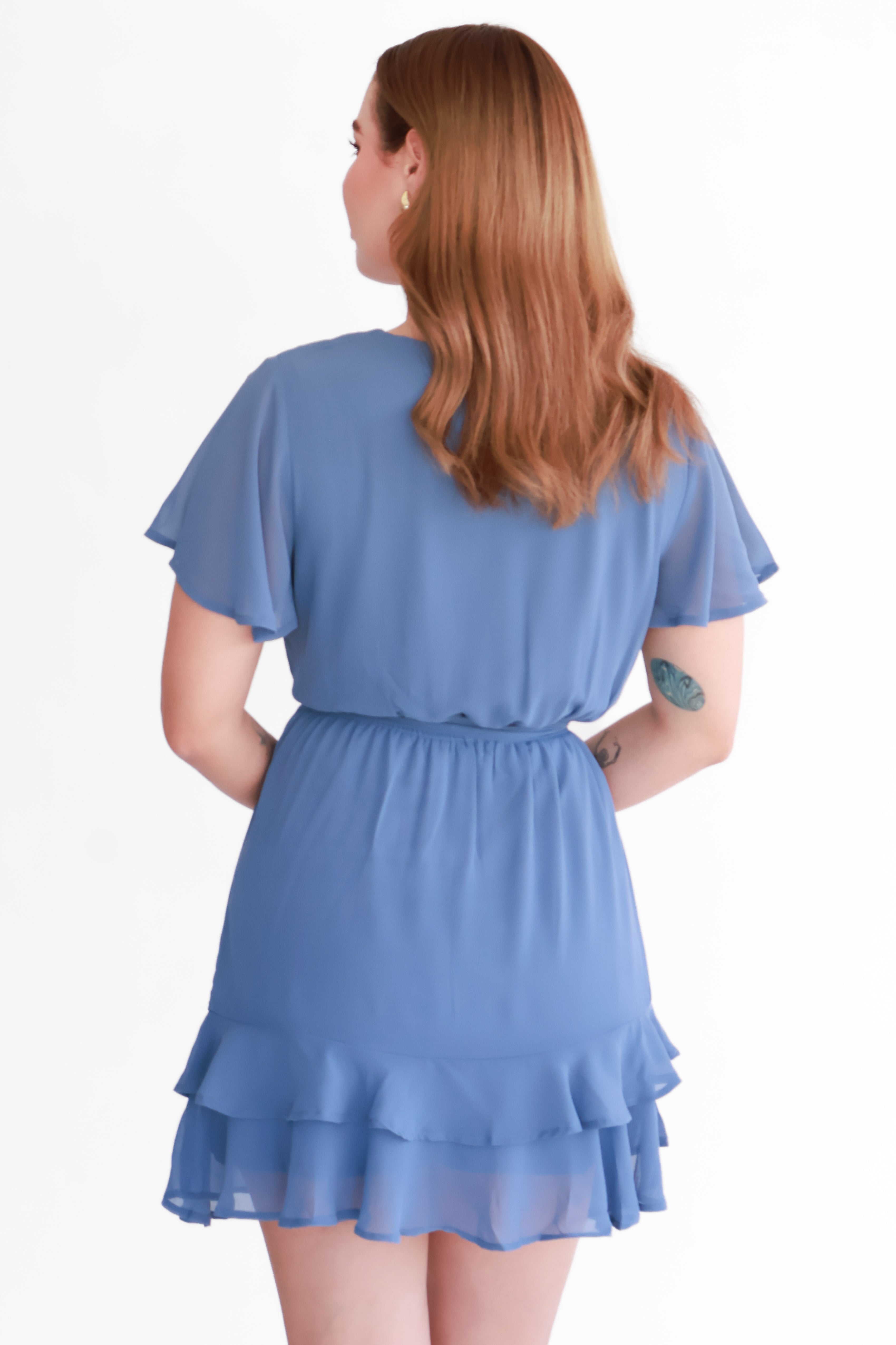 Vestido Corto con Olanes | $250 pz