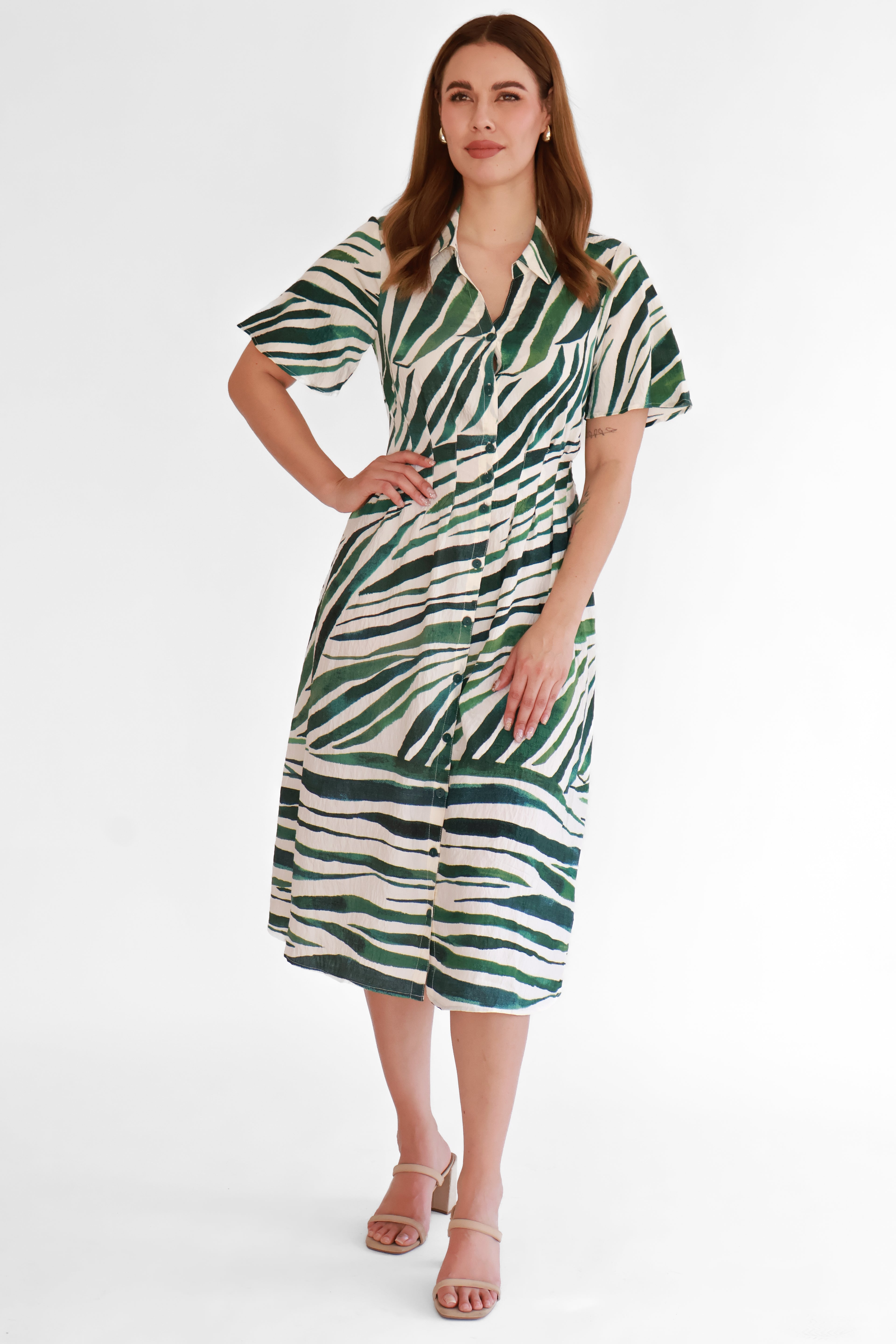 Vestido Camisero Estampado | $360 pz
