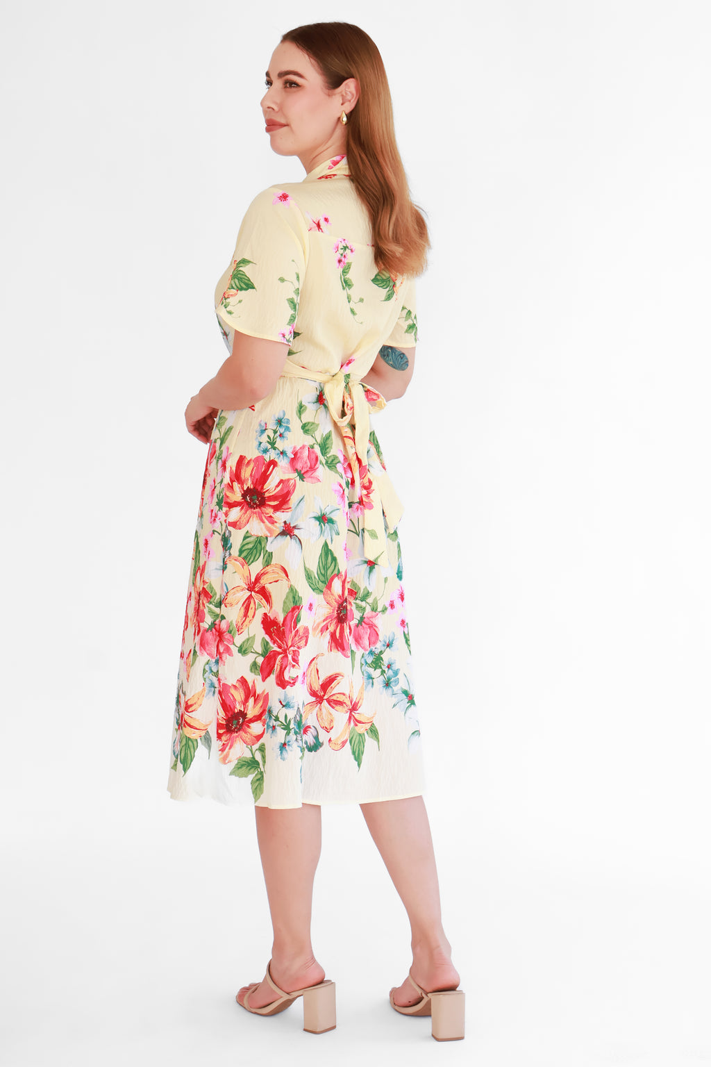 Vestido Camisero Floral Amarillo | $360 pz