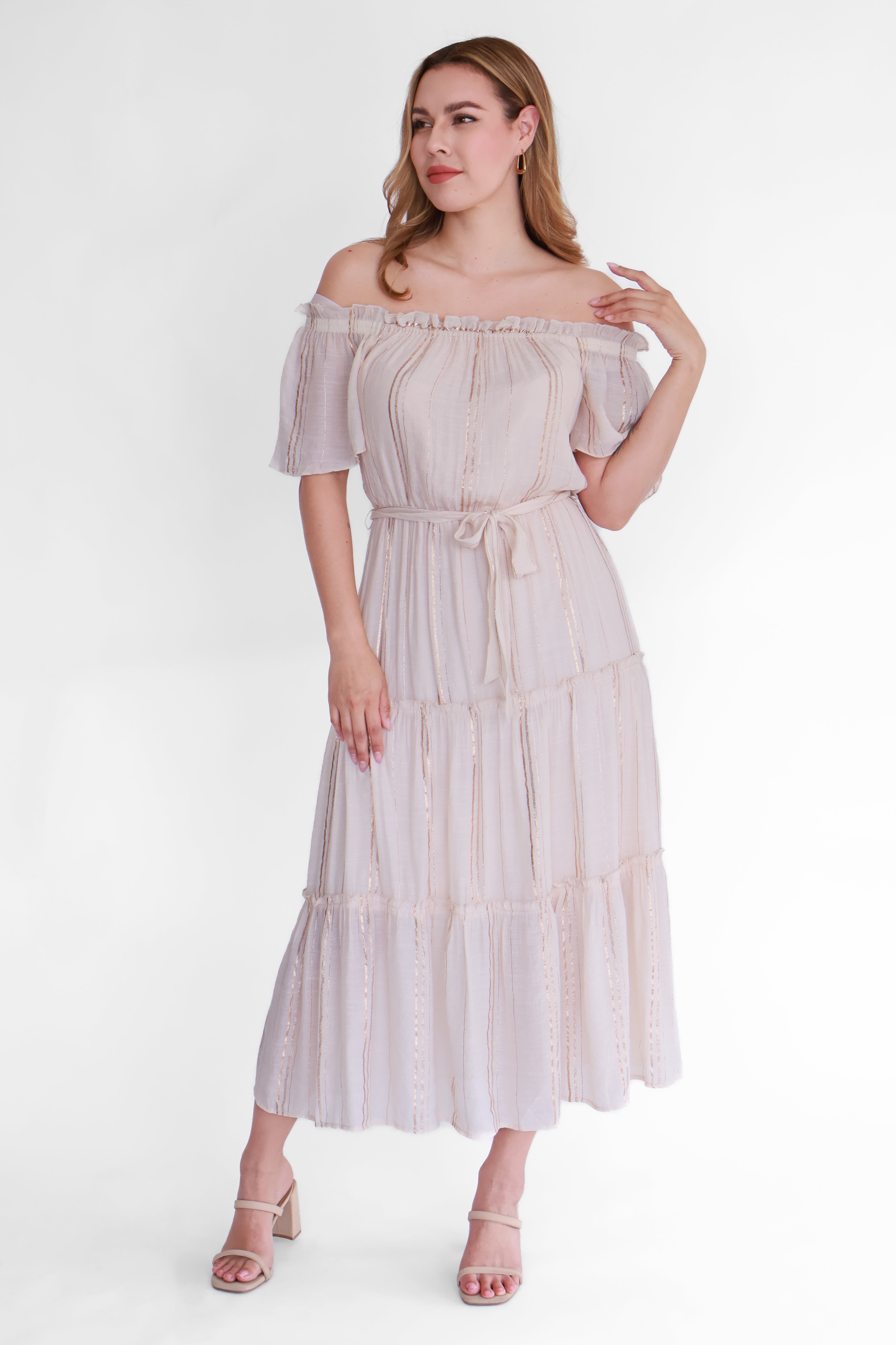 Vestido Midi Crema | $350 pz