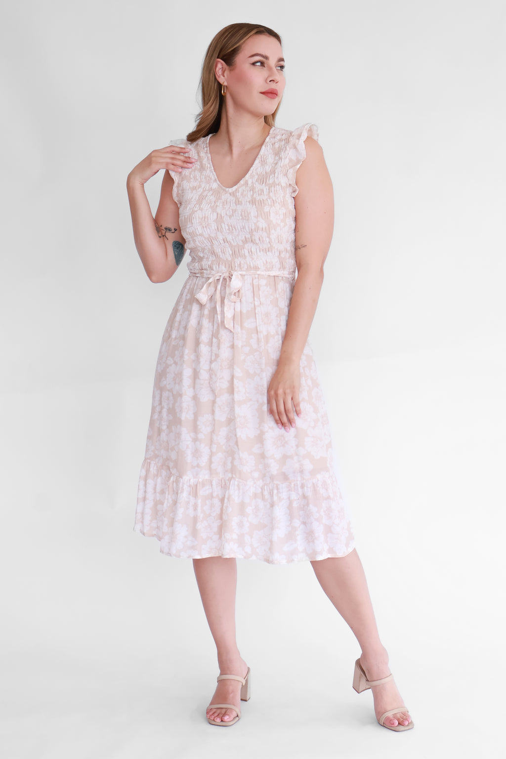Vestido Midi Fruncido | $270 pz