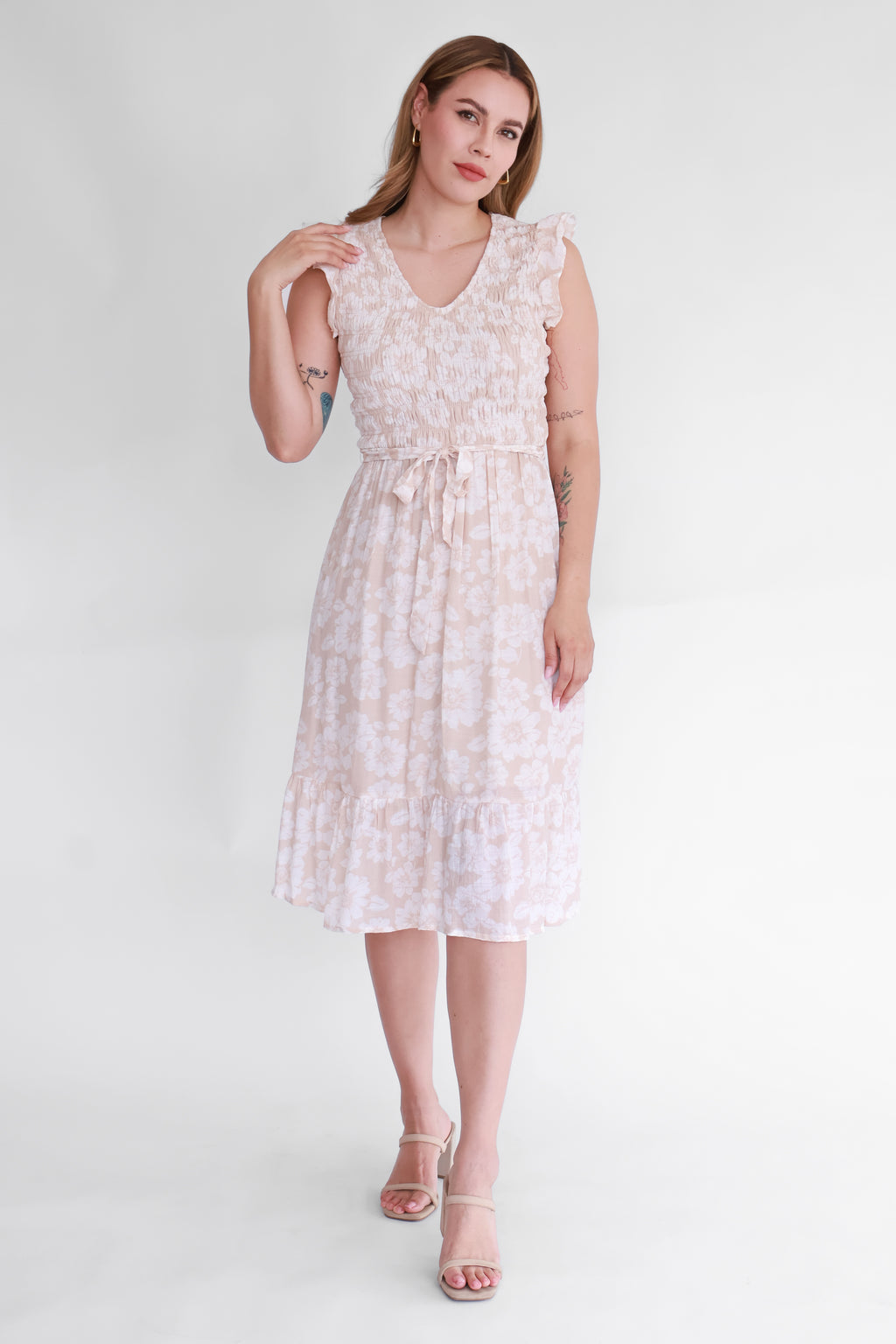 Vestido Midi Fruncido | $270 pz
