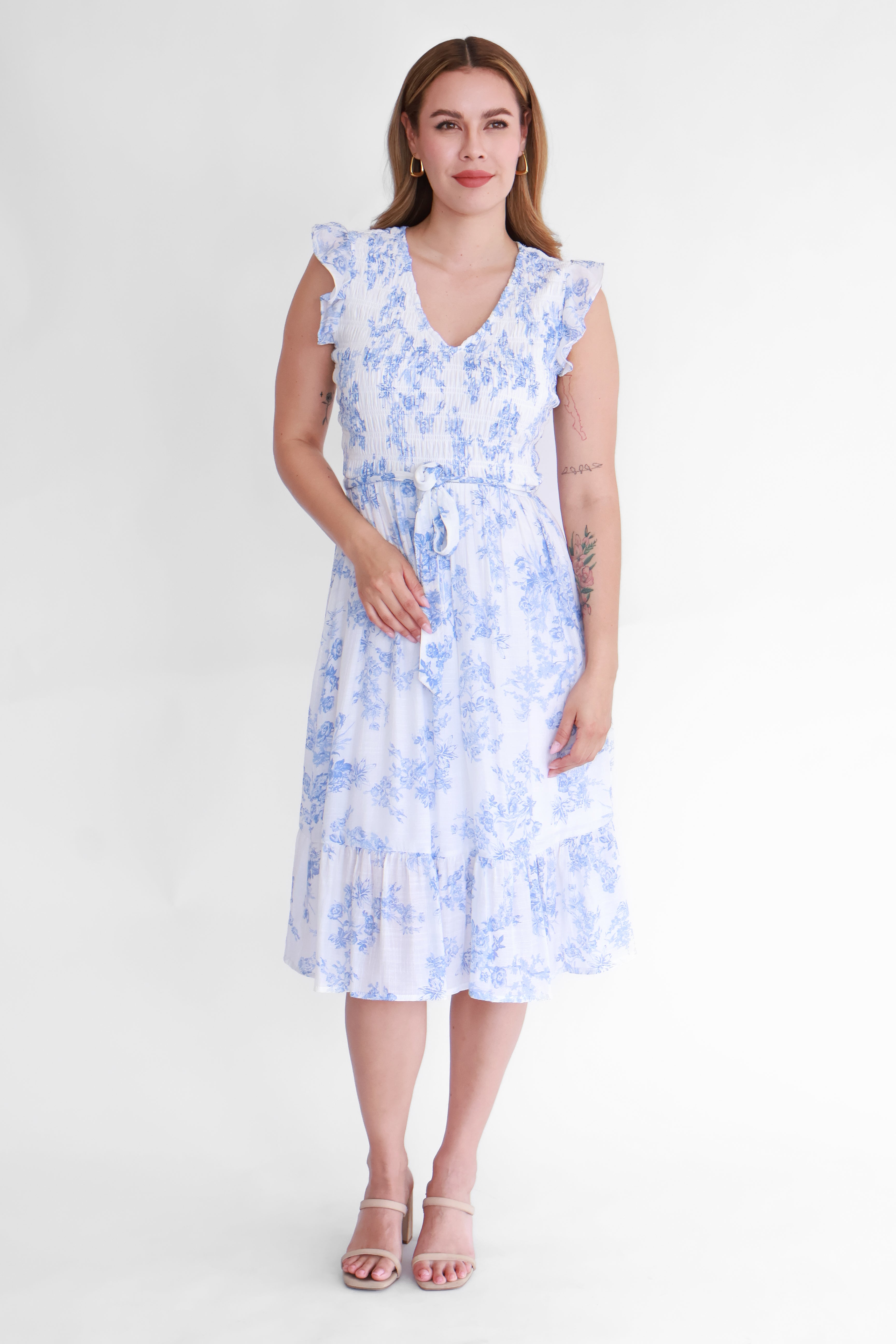 Vestido Midi Fruncido | $270 pz