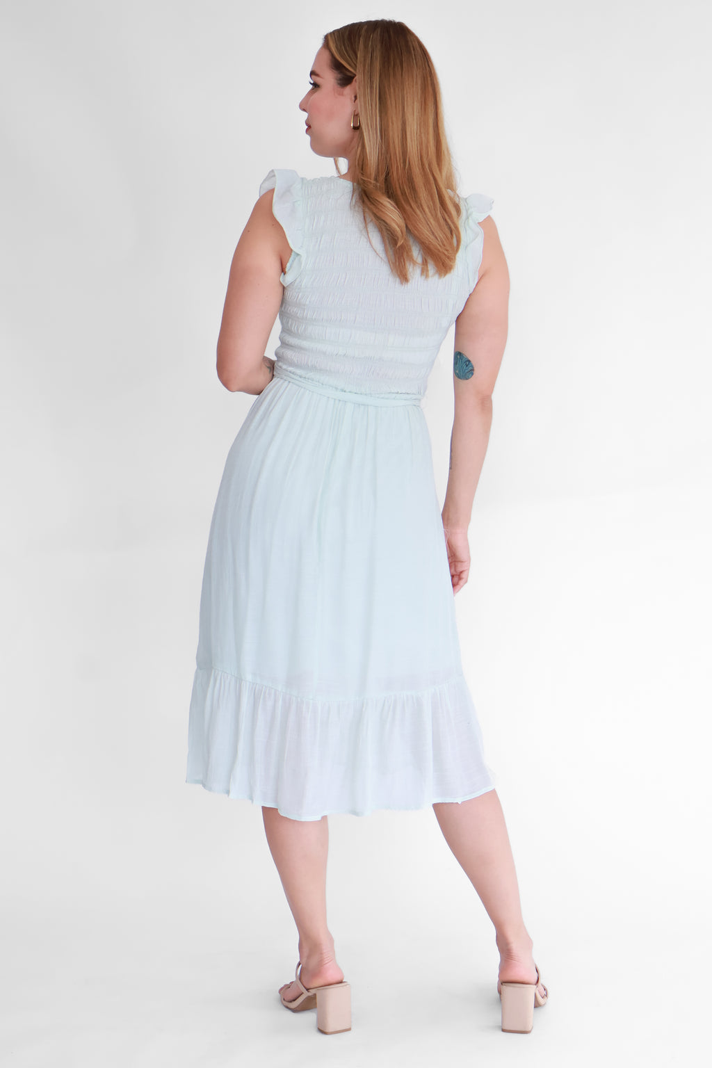Vestido Midi Fruncido | $230 pz