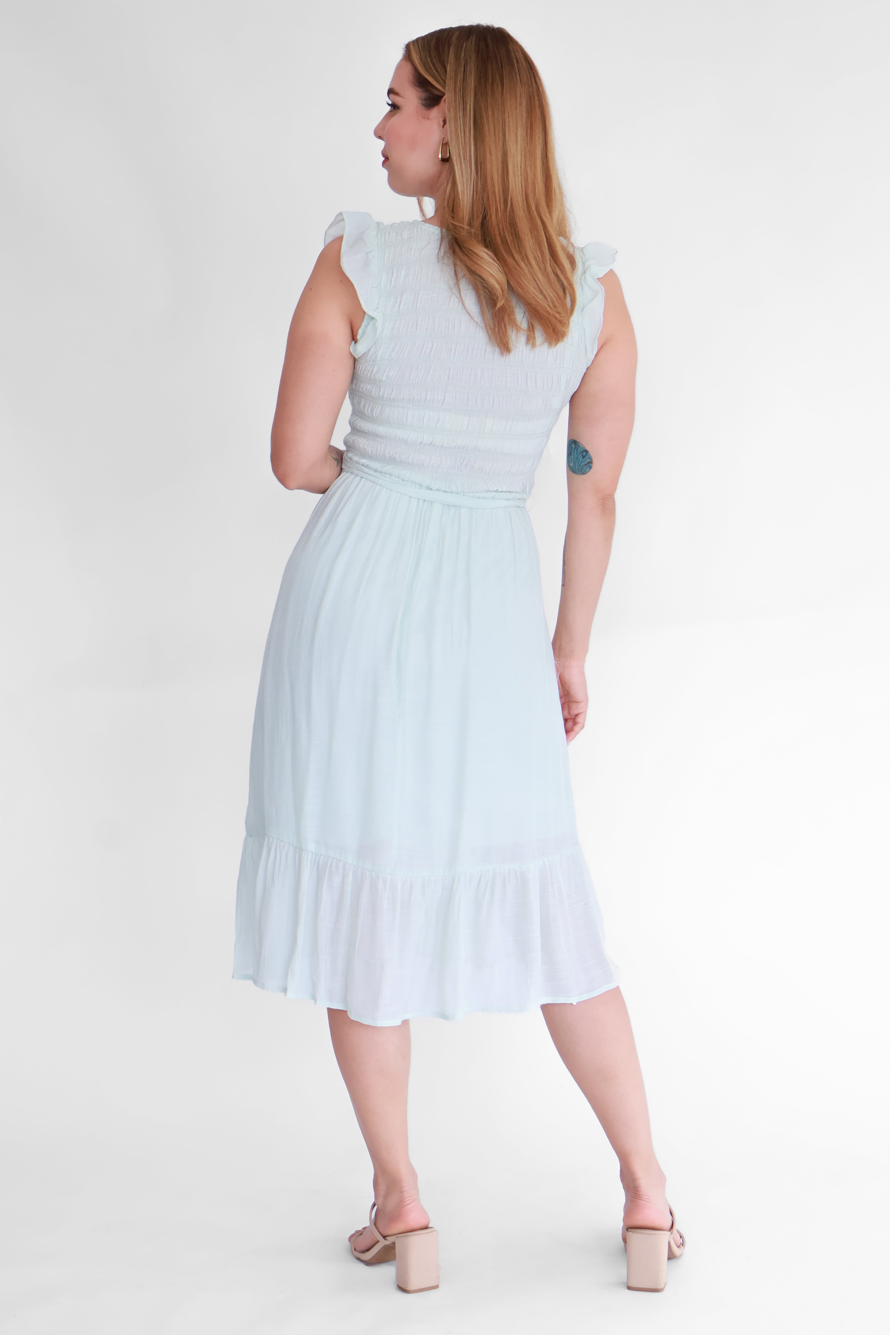 Vestido Midi Fruncido | $230 pz
