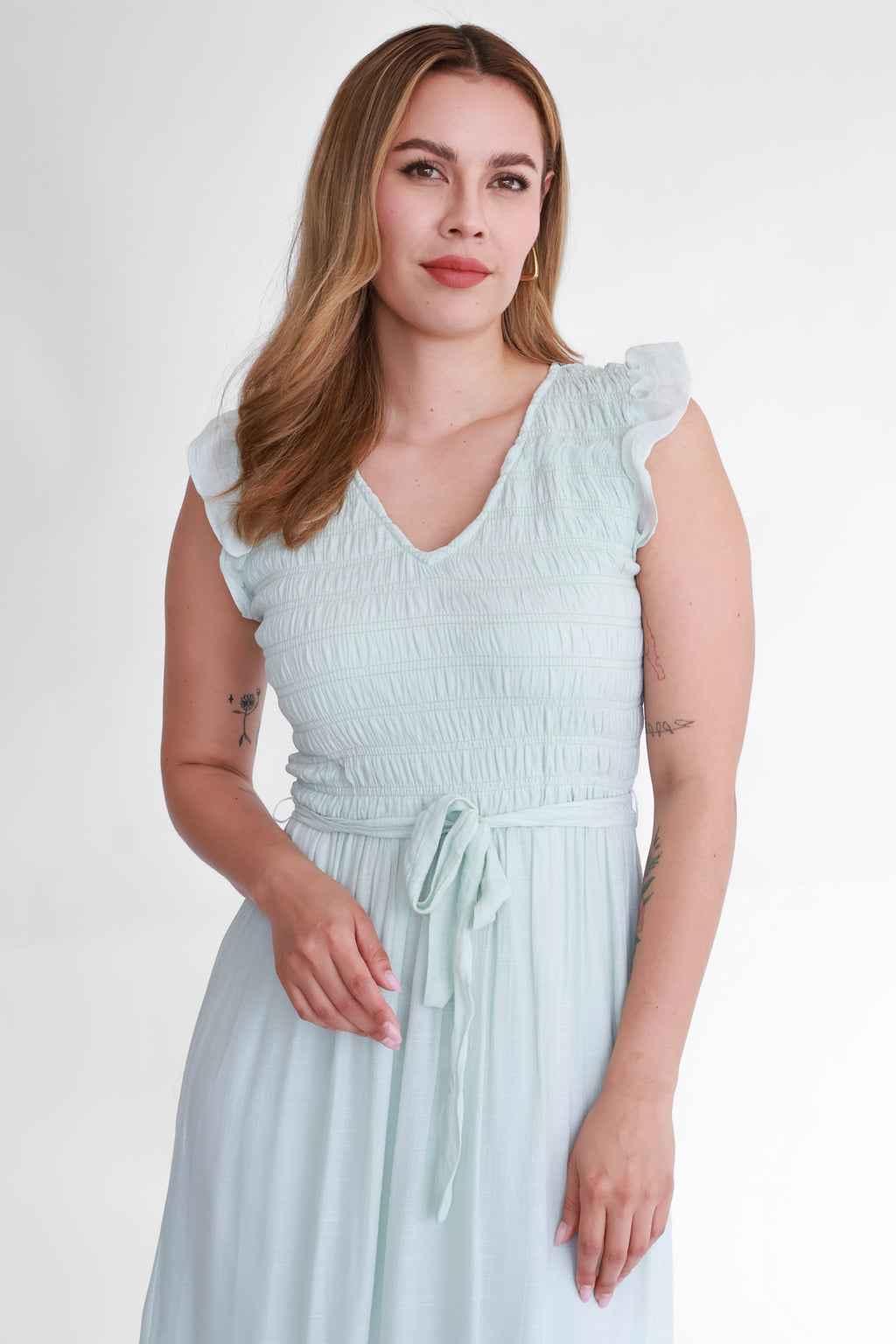 Vestido Midi Fruncido | $230 pz