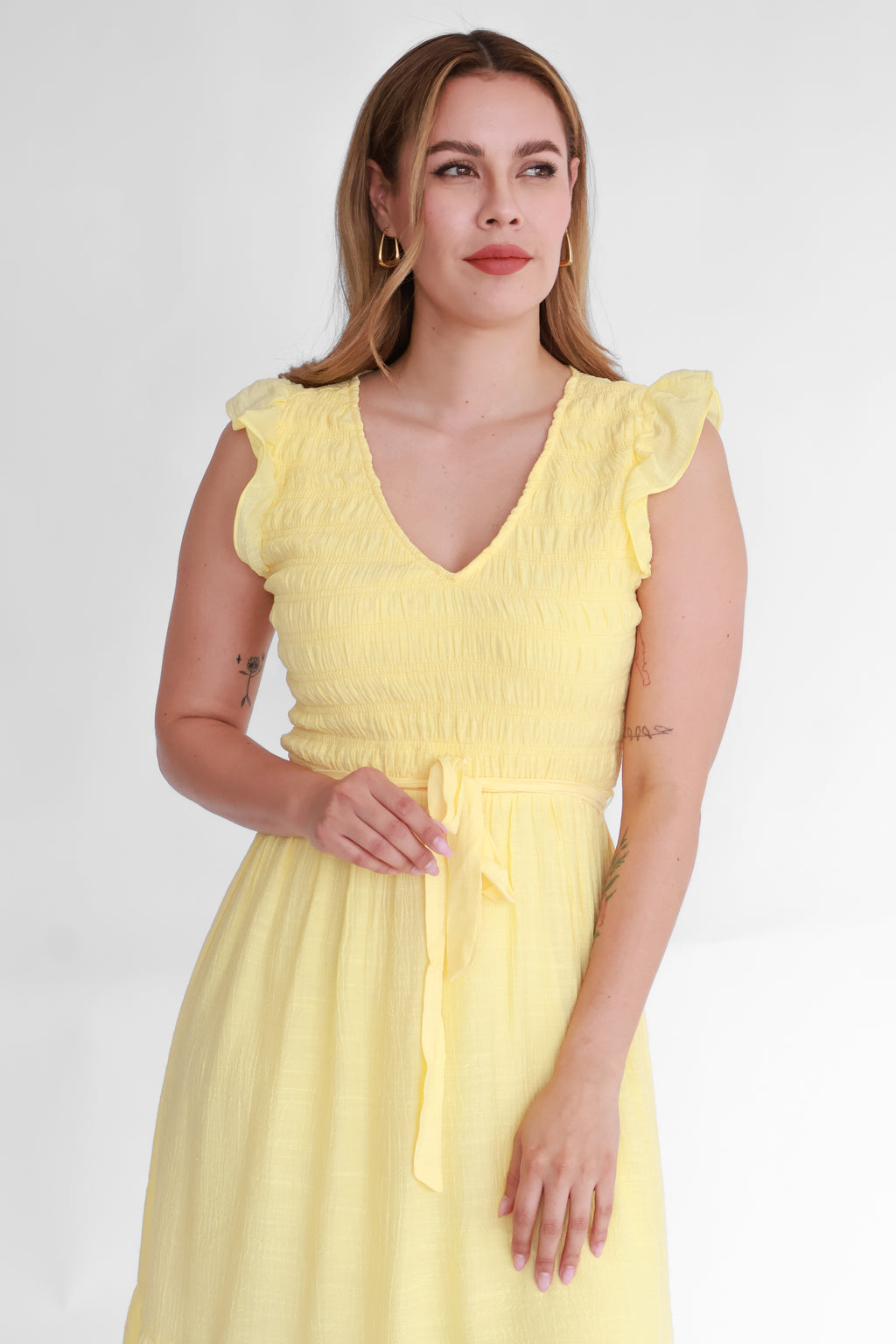 Vestido Midi Fruncido | $230 pz