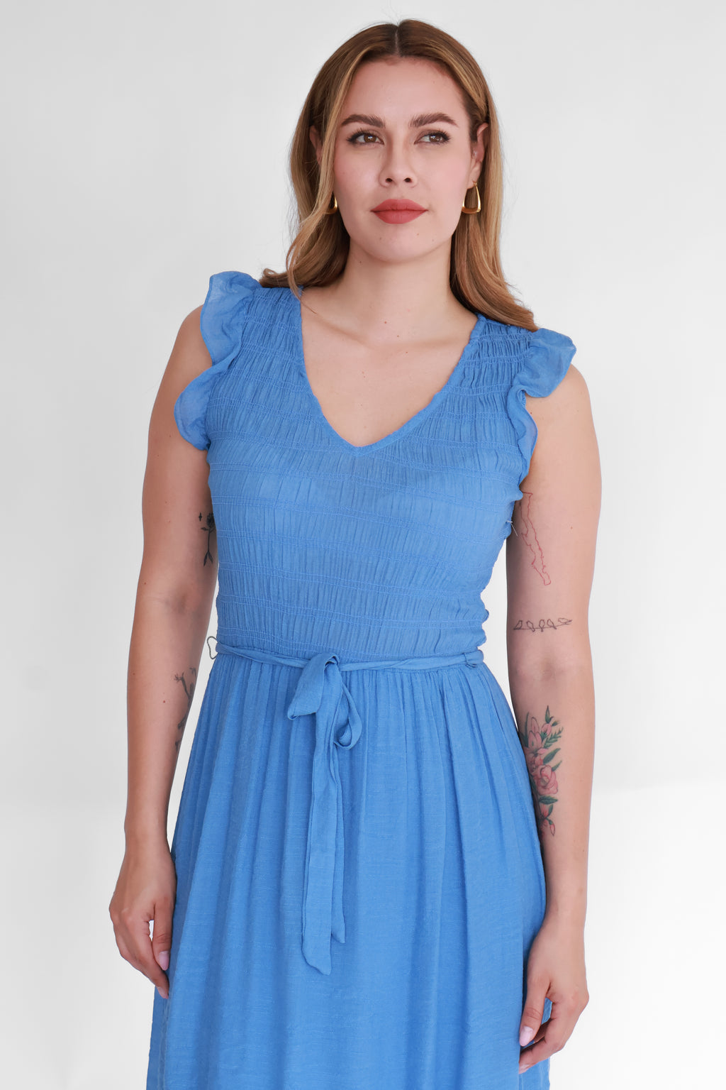 Vestido Midi Fruncido | $230 pz