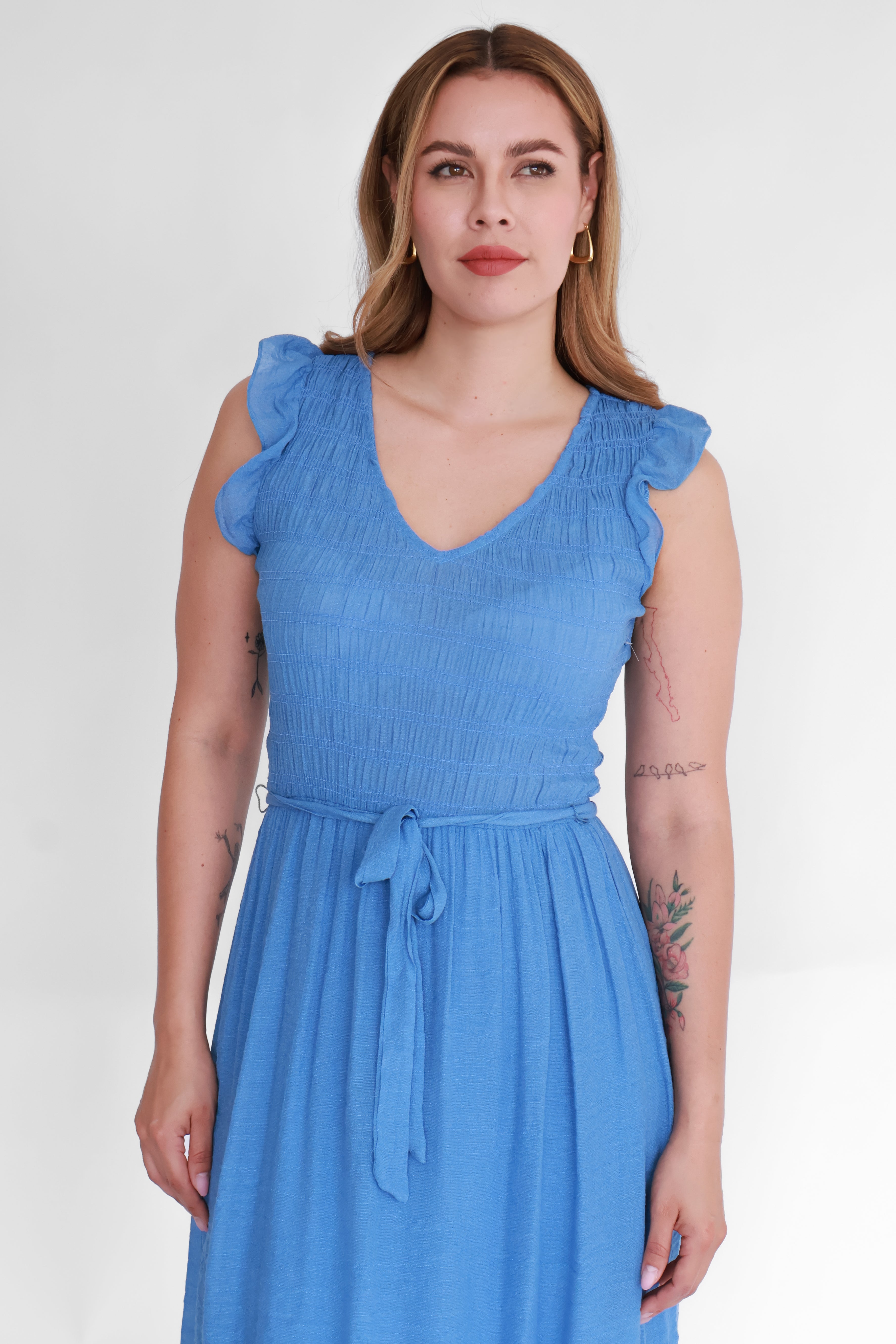 Vestido Midi Fruncido | $230 pz