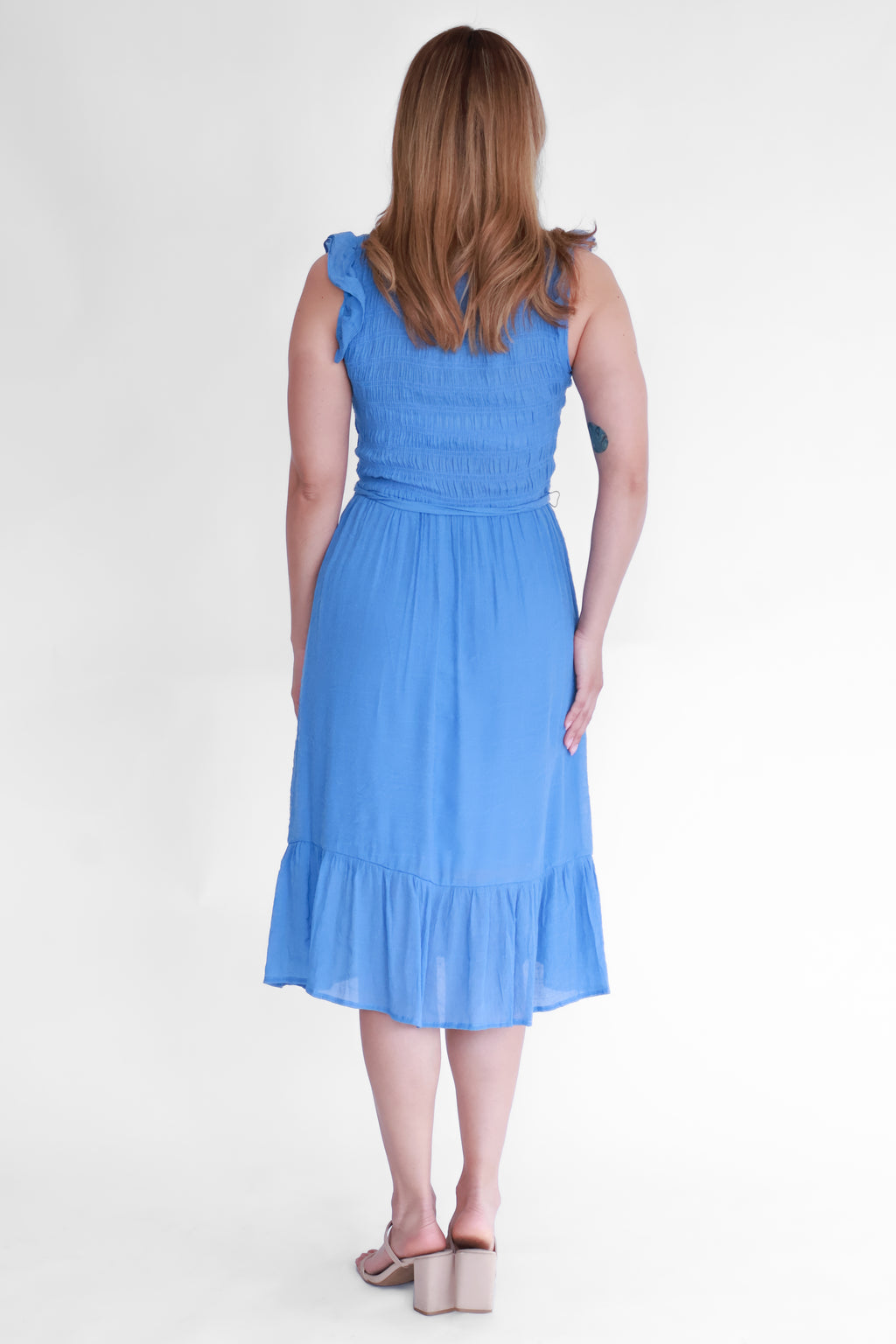 Vestido Midi Fruncido | $230 pz