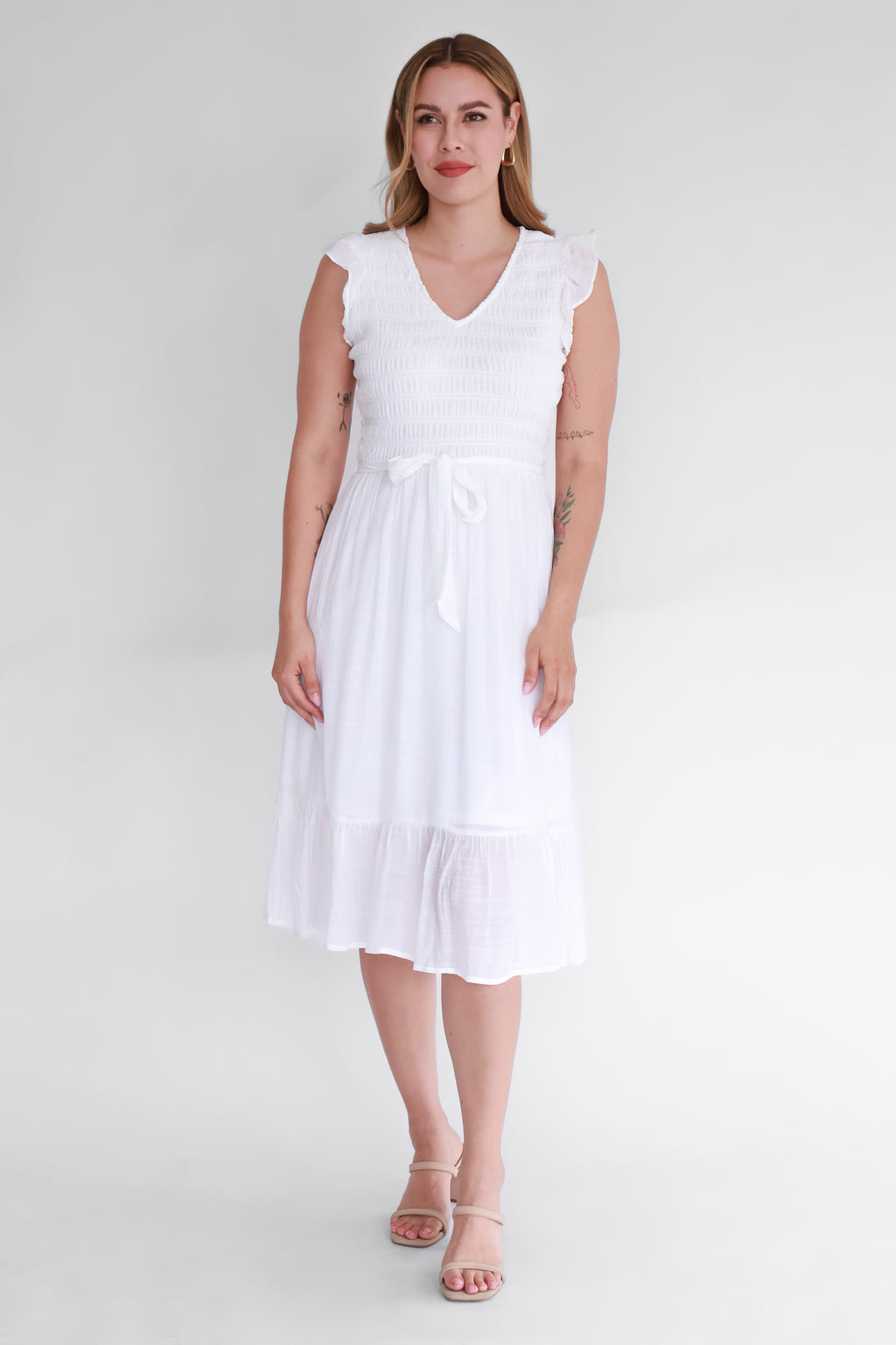 Vestido Midi Fruncido | $230 pz