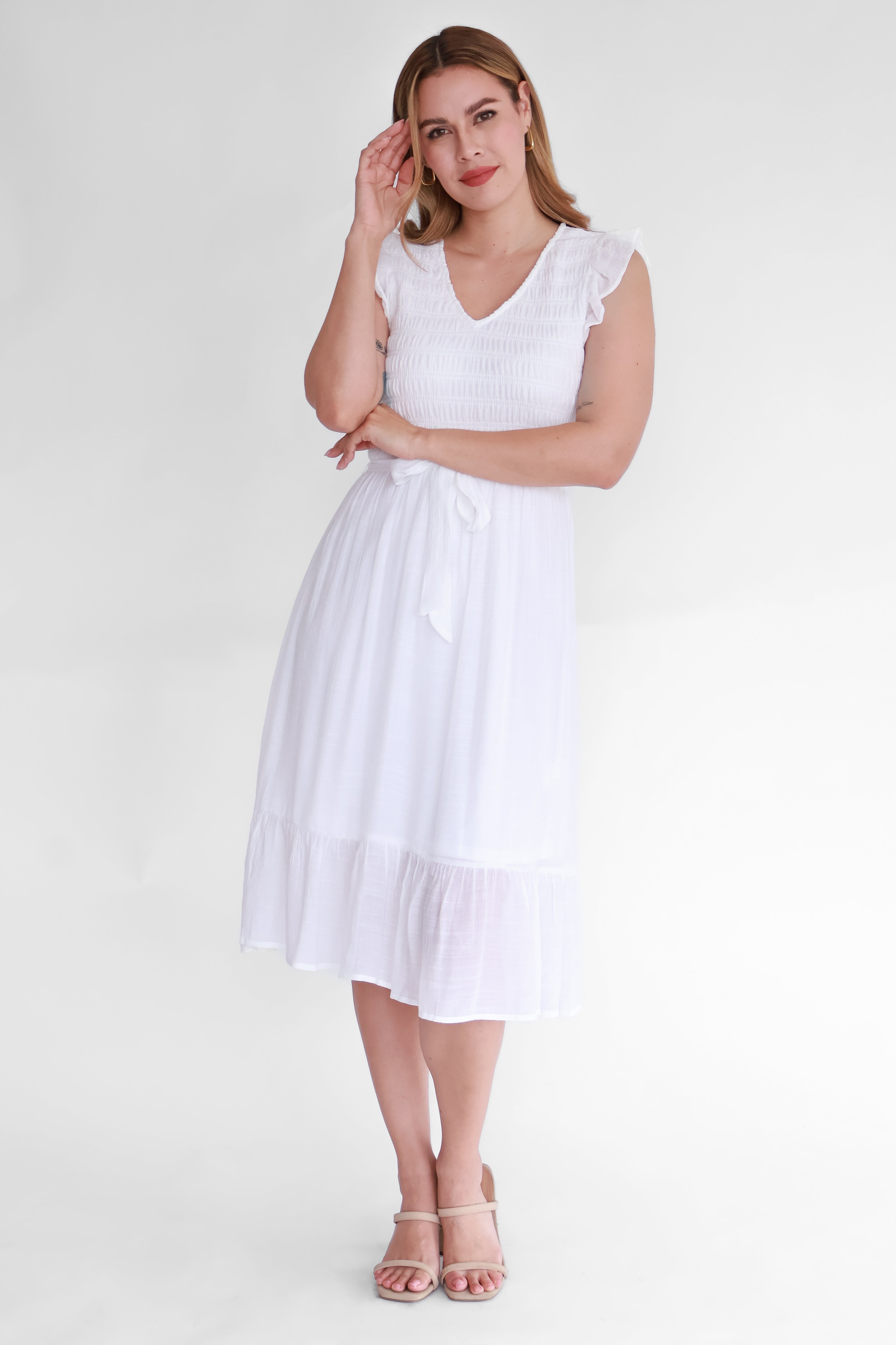 Vestido Midi Fruncido | $230 pz