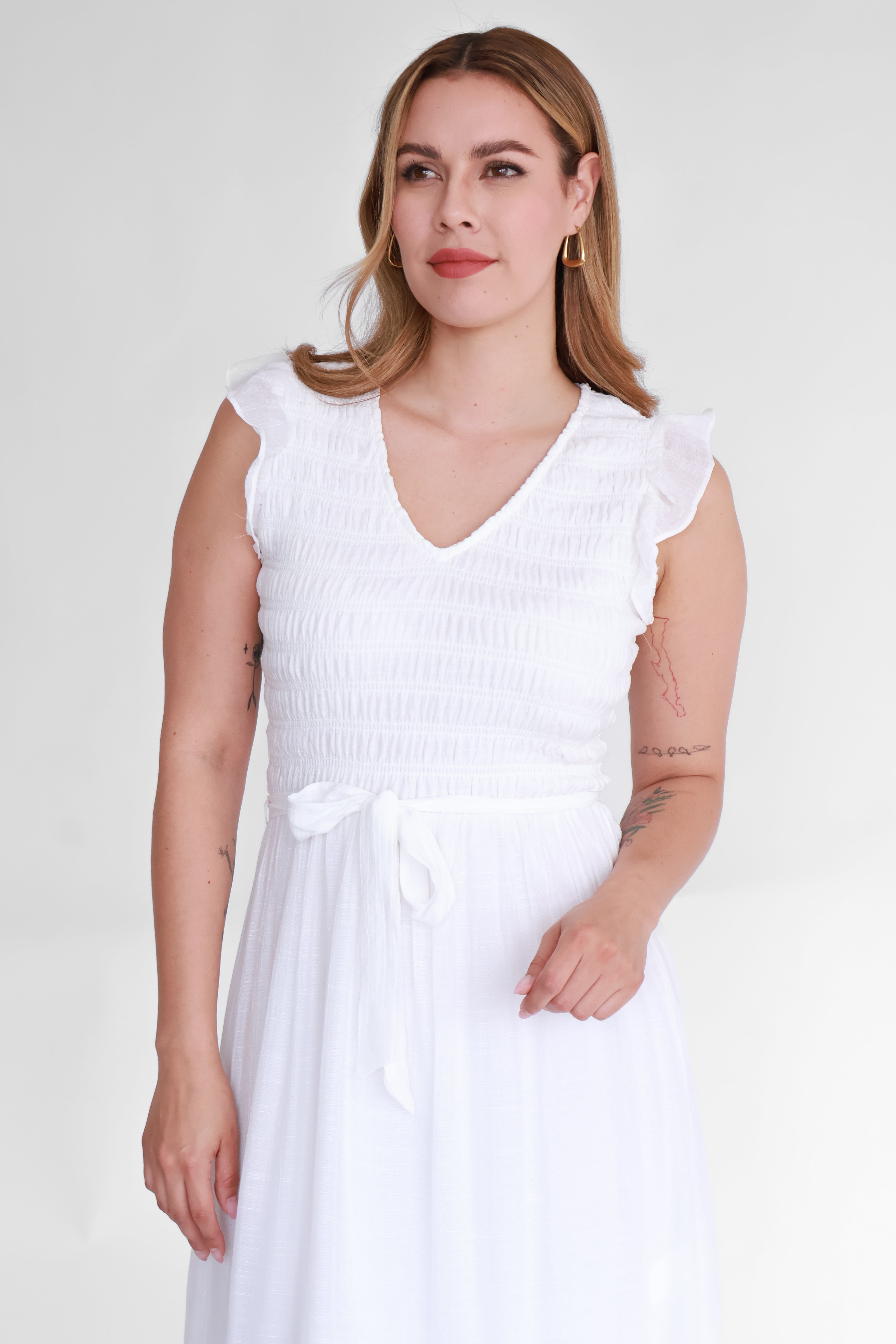 Vestido Midi Fruncido | $230 pz