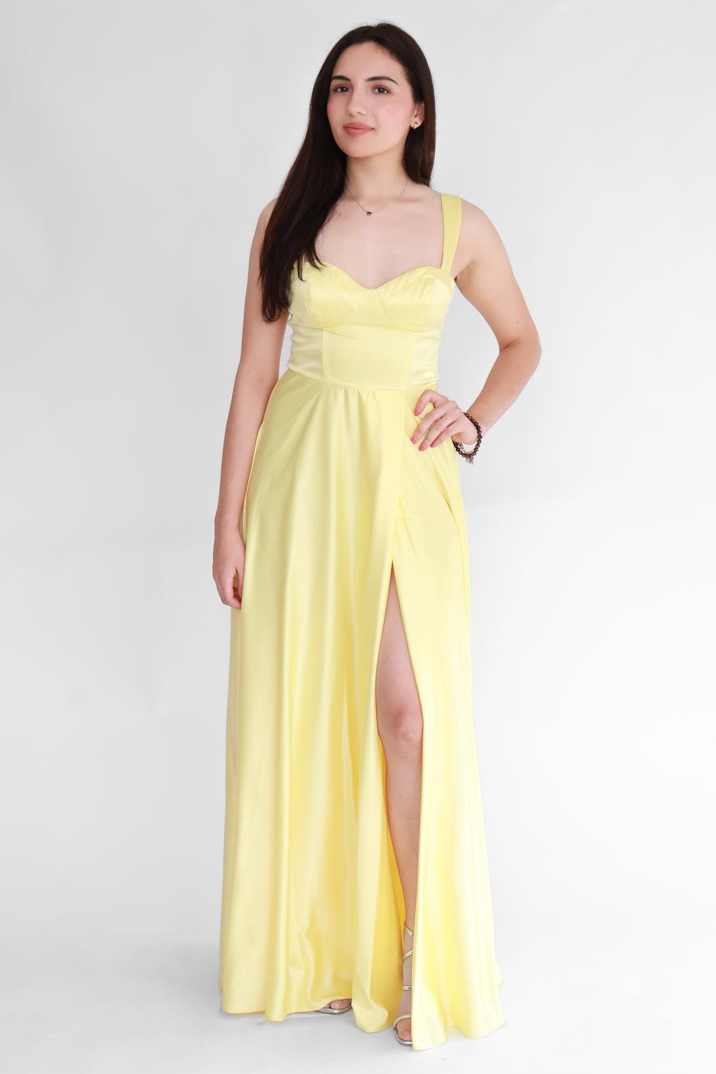 Vestido Largo Amarillo con corset | $700 pz
