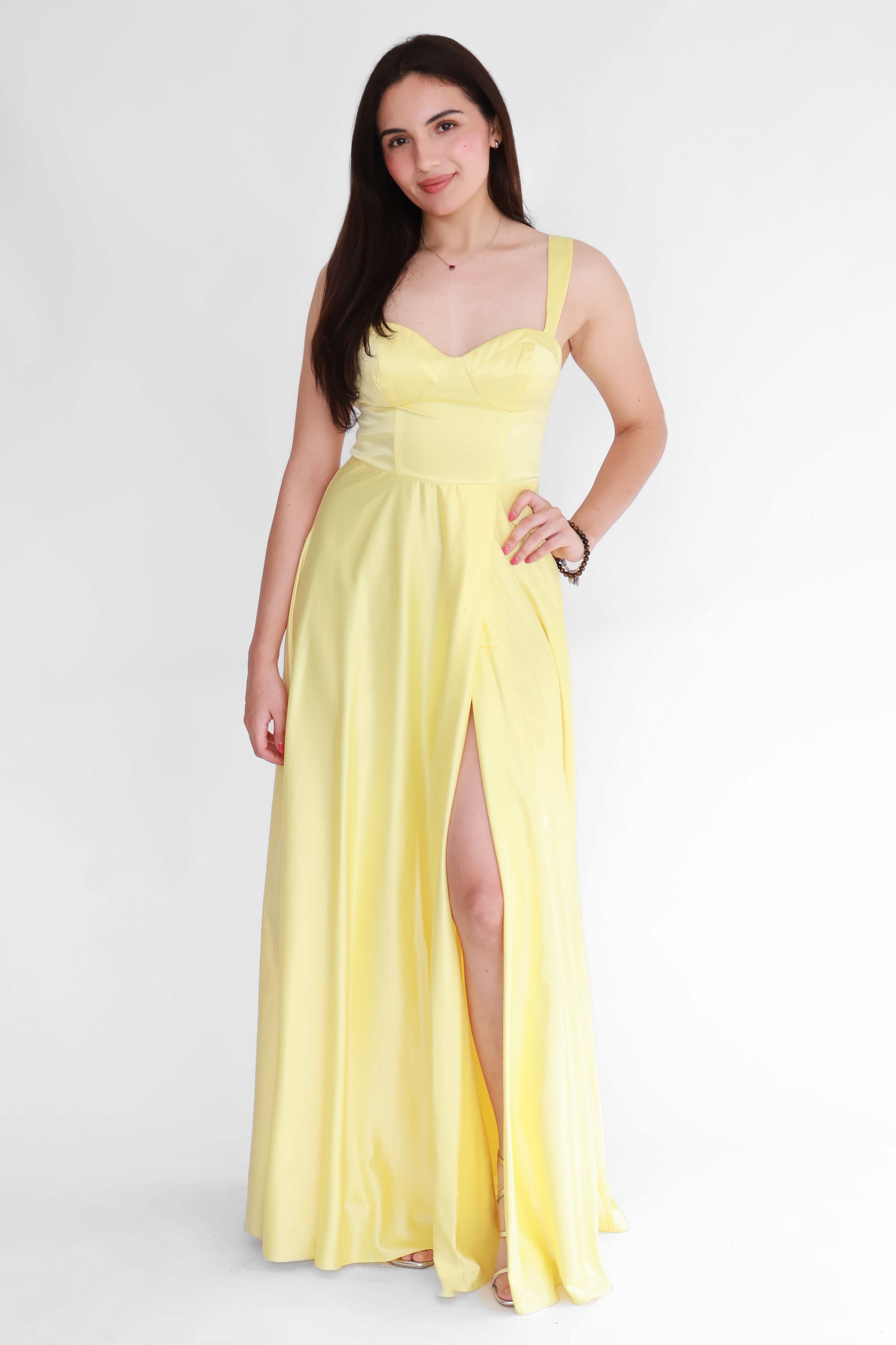Vestido Largo Amarillo con corset | $700 pz