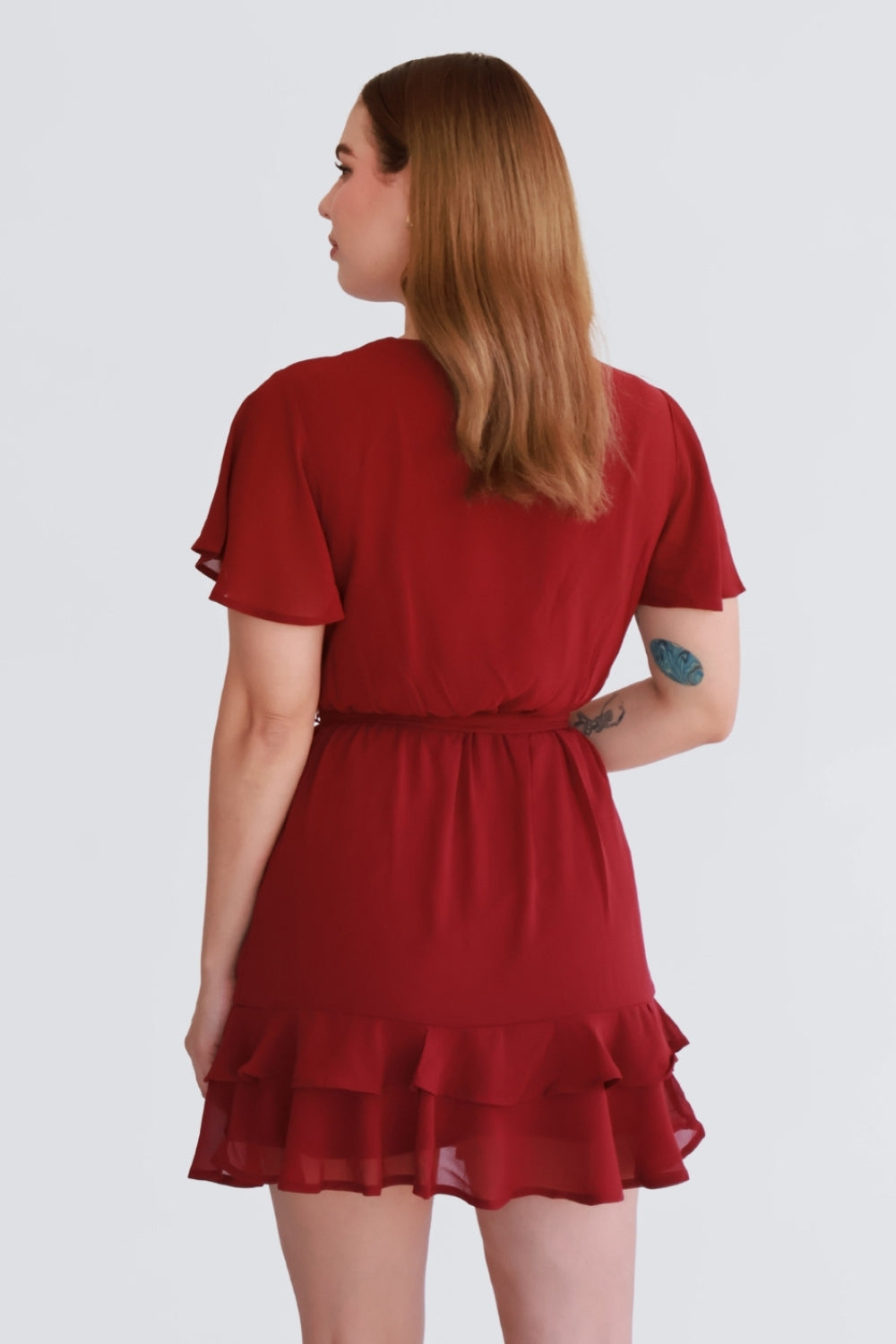 Vestido Corto con Olanes