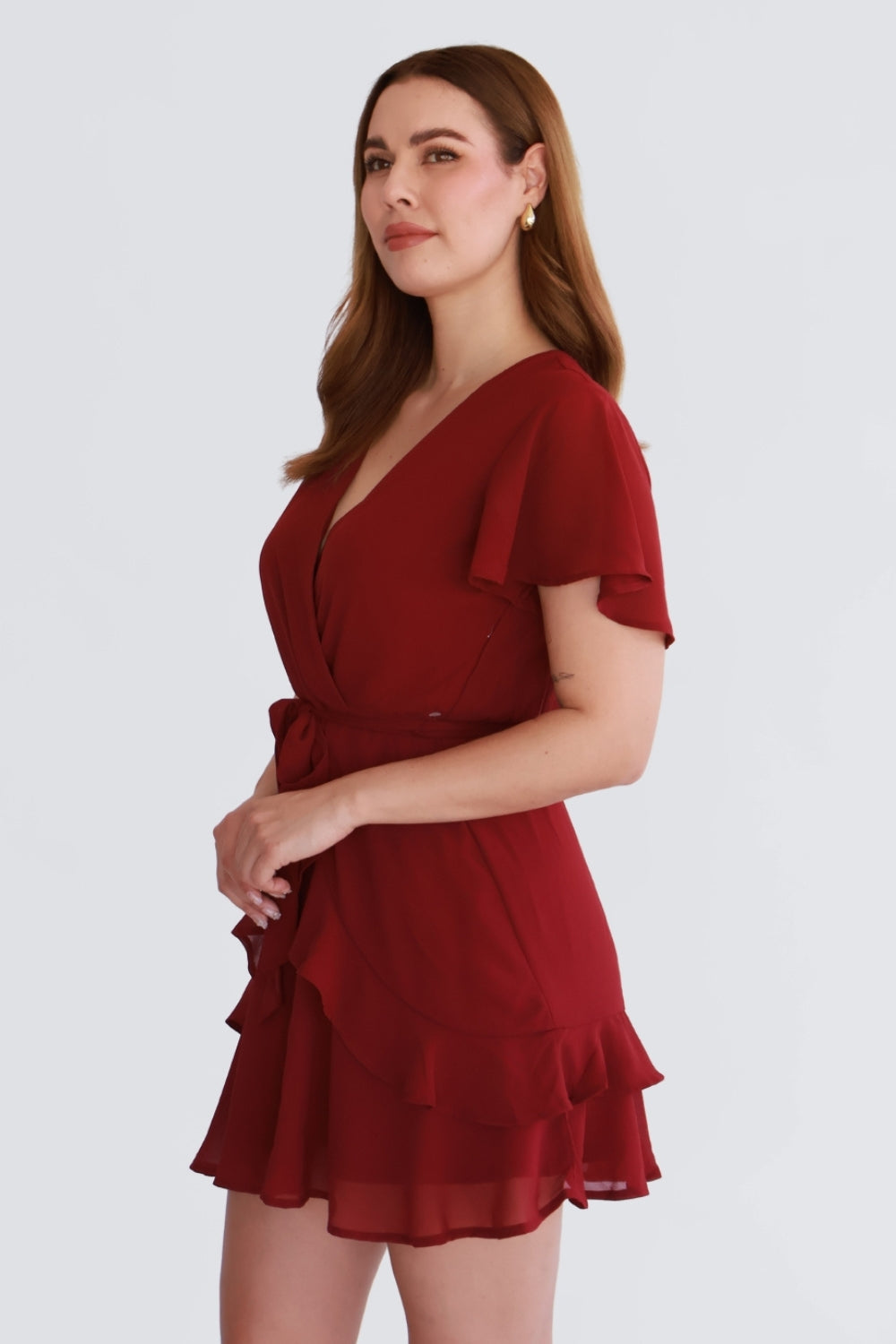 Vestido Corto con Olanes