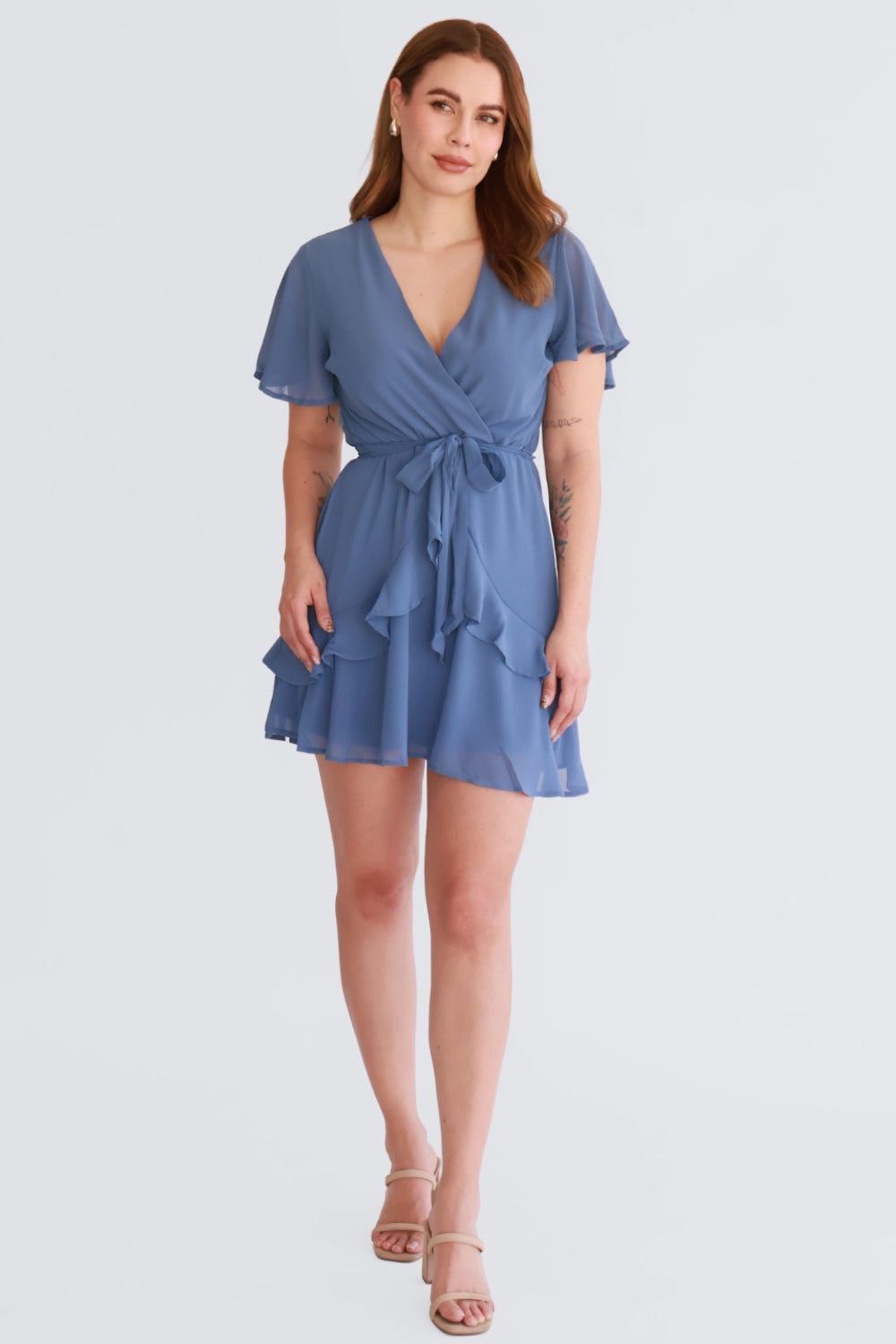 Vestido Corto con Olanes