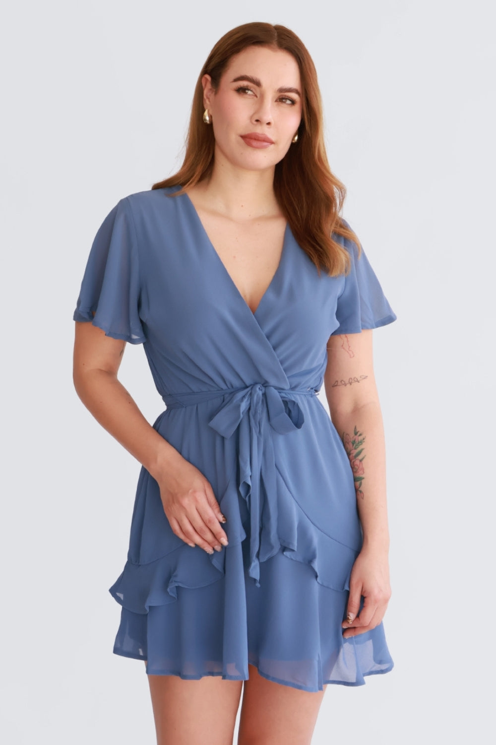 Vestido Corto con Olanes