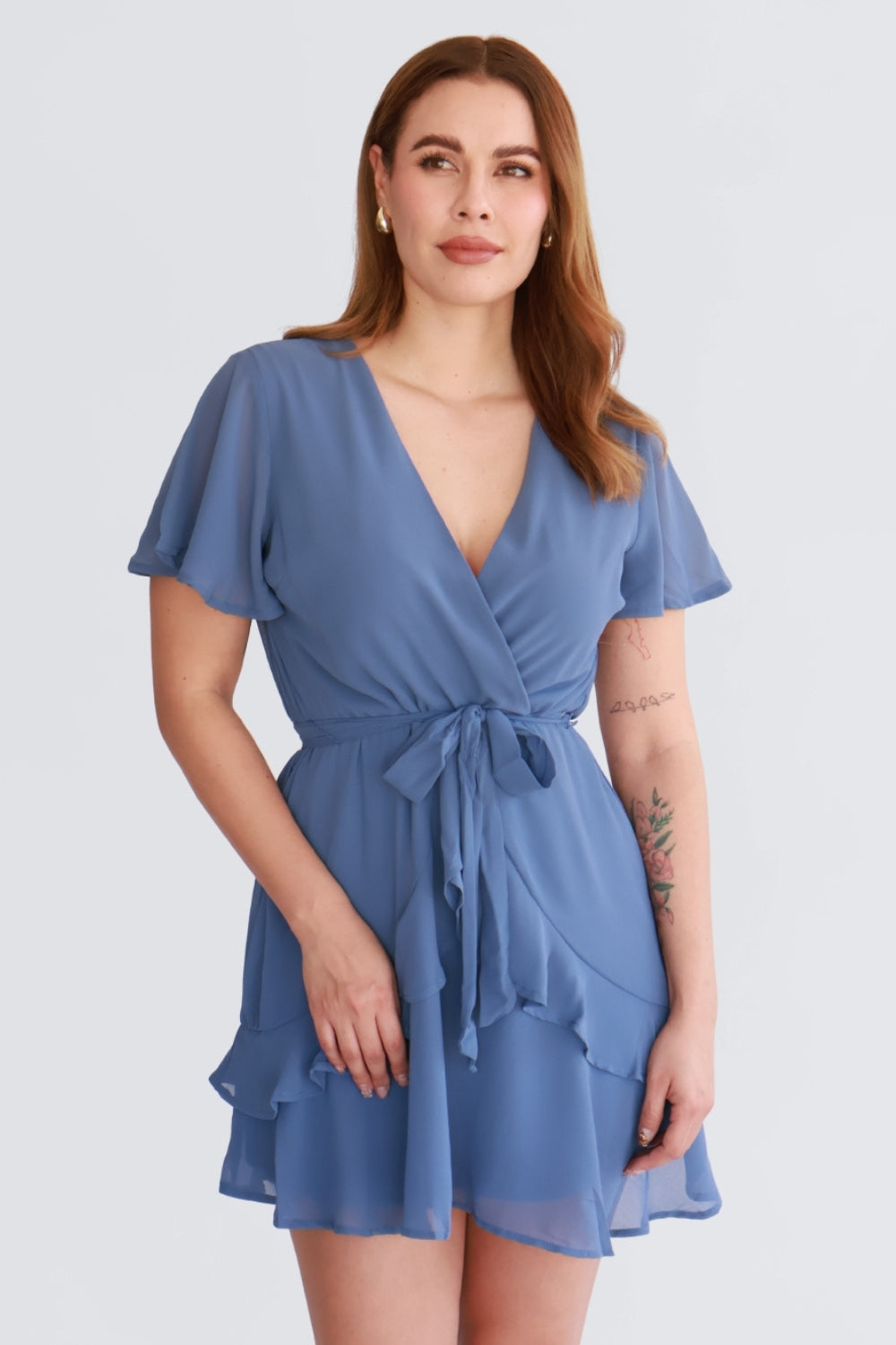 Vestido Corto con Olanes