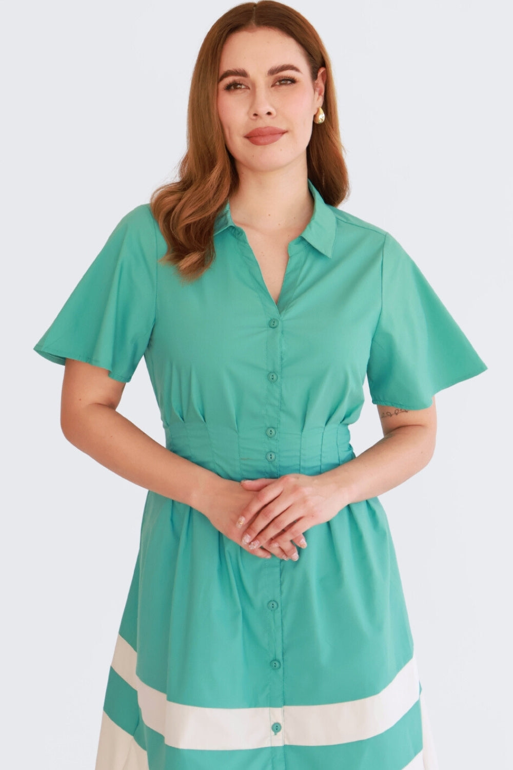 Vestido Camisero Combinado