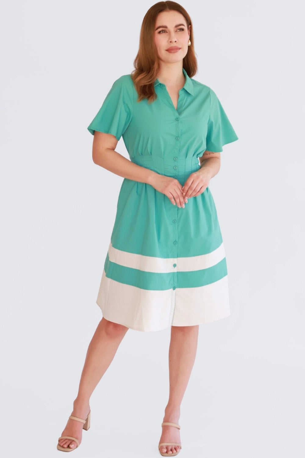 Vestido Camisero Combinado