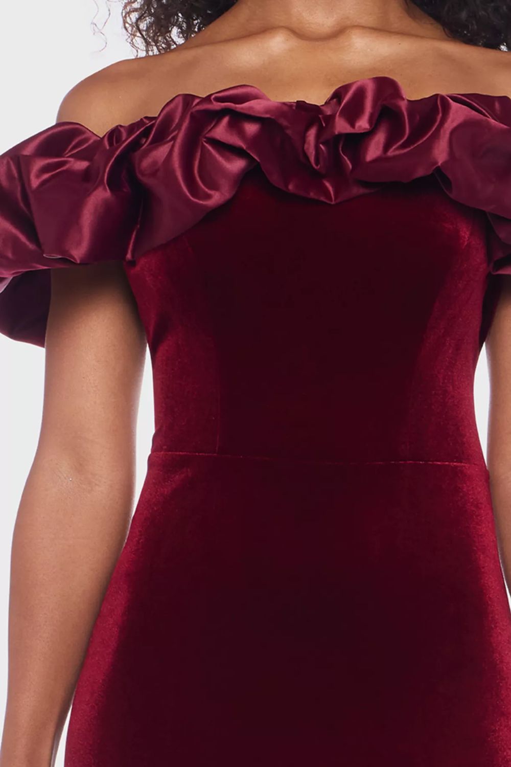 Vestido Largo de Tercipelo Vino