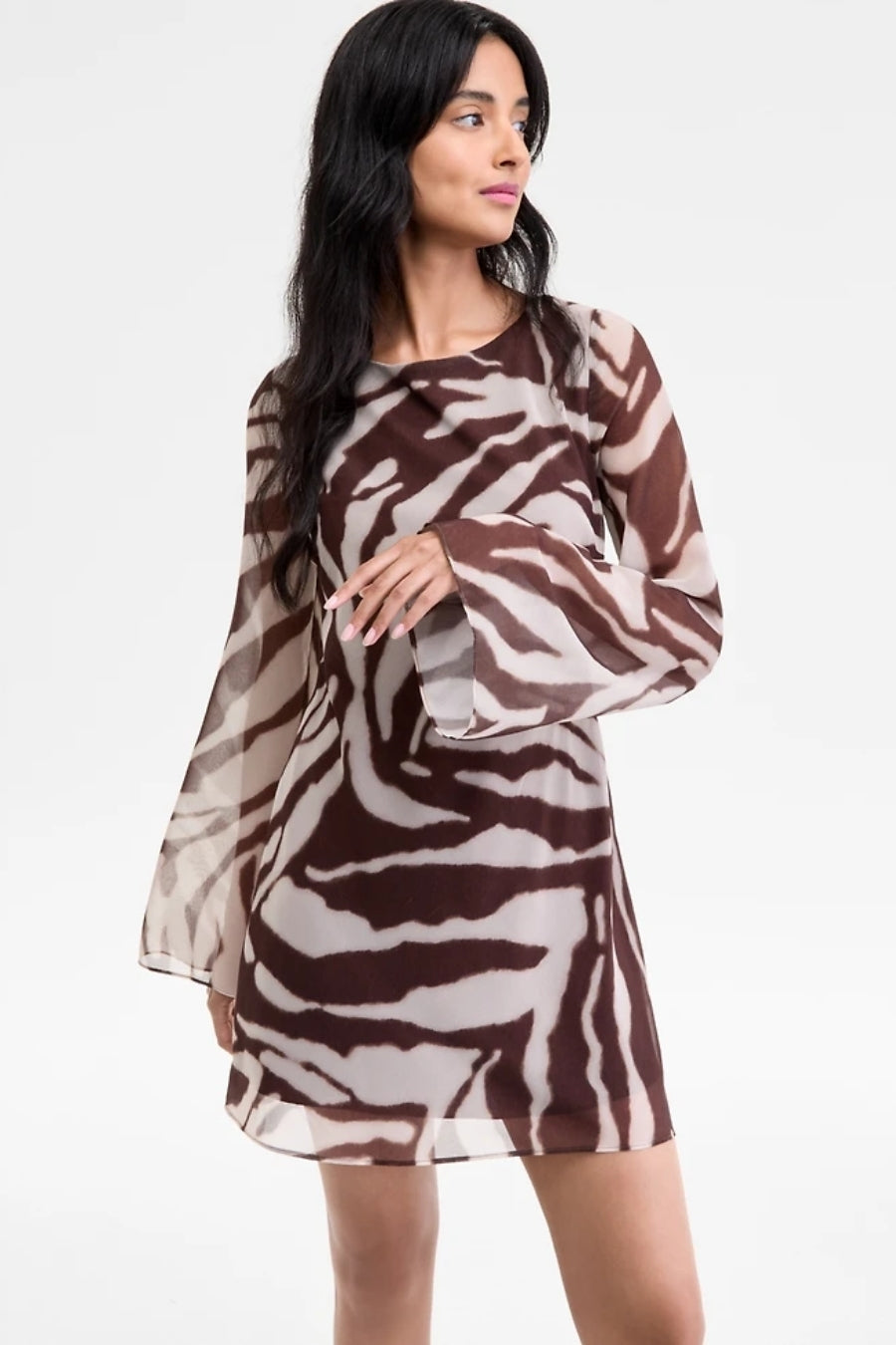 Vestido Corto Animal Print Café y Beige | $2,400 pz